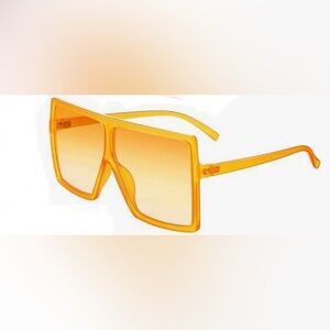 Rust Orange Oversized Square Sunglasses. Worn once